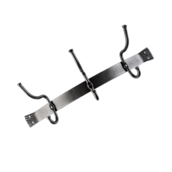 Hand-forged wall-mounted coat rack 3 hooks